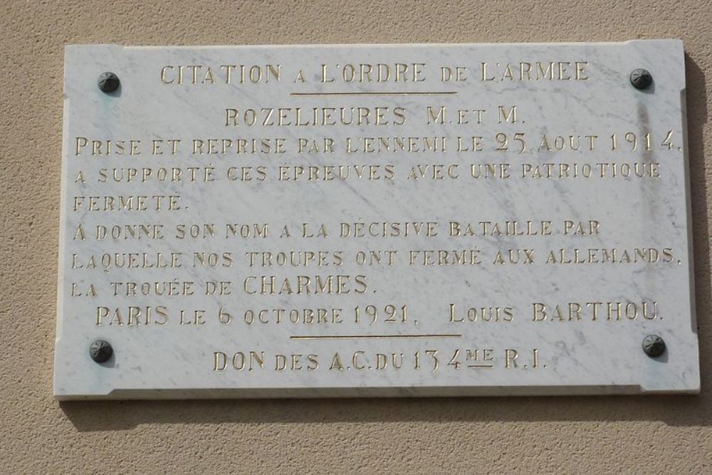 Memorial Battle of Rozelieures