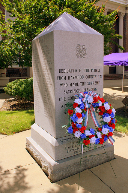 Oorlogsmonument Haywood County #1