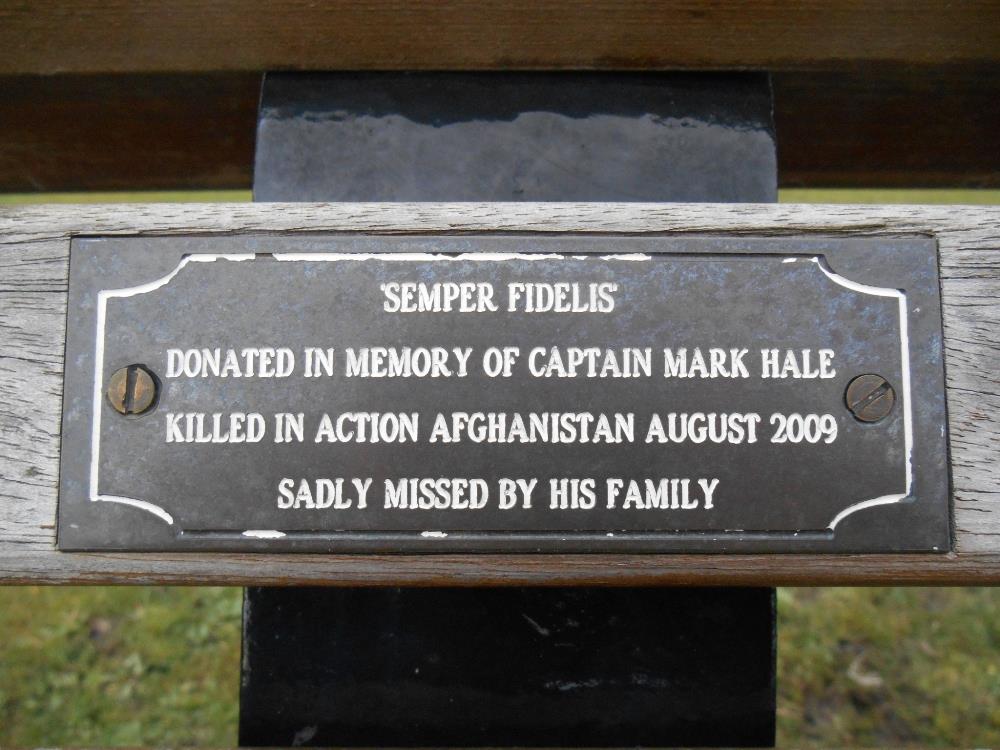 Remembrance Bench Captain Mark Hall #2