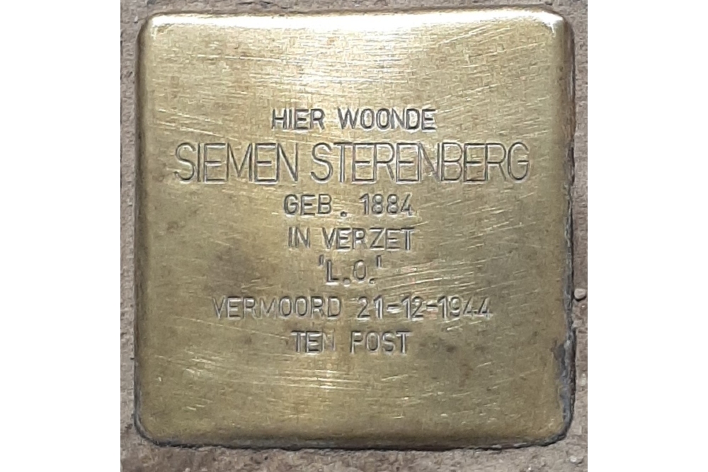 Stolperstein Jan Zijlstraat 33