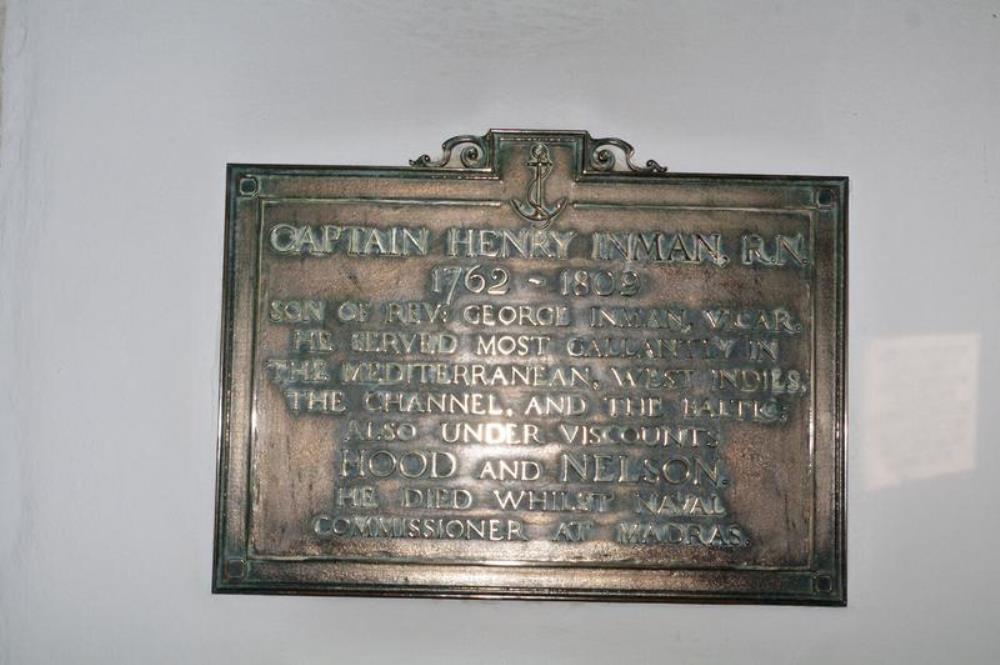 Memorial Captain Henry Inman, R.N.