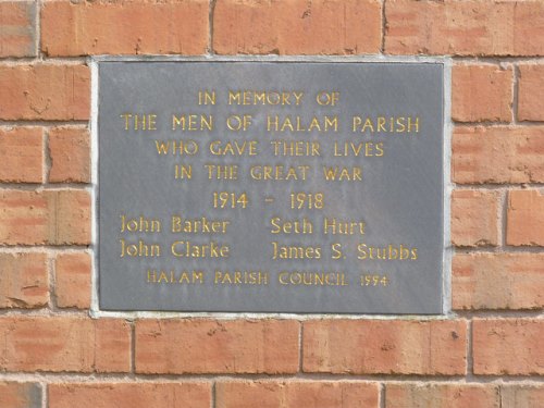 War Memorial Halam Parish