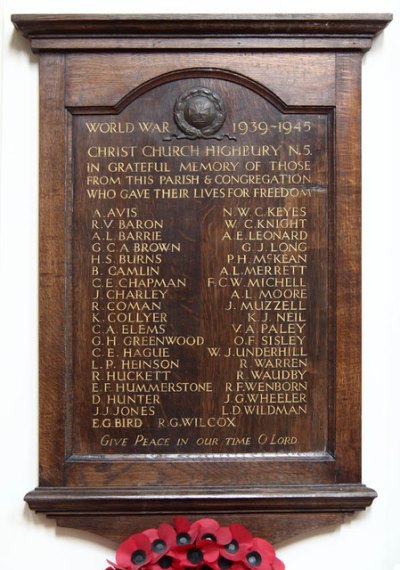 World War II Memorial Christ Church #1