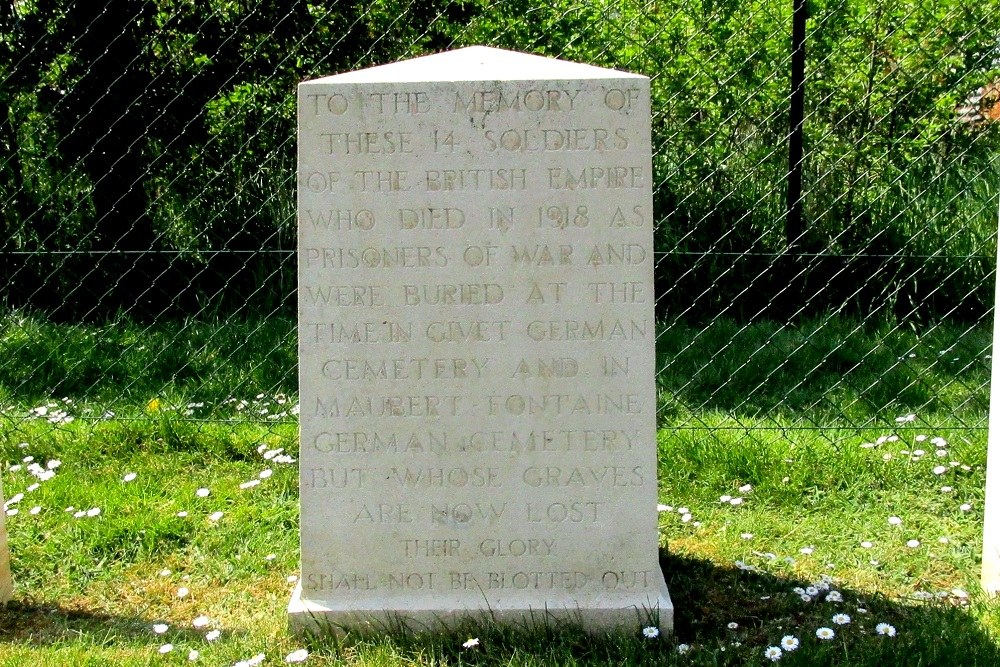 Memorial stone 18 killed Britsh soldiers