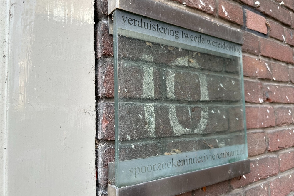 Geschilderd Huisnummer Vechtstraat 10