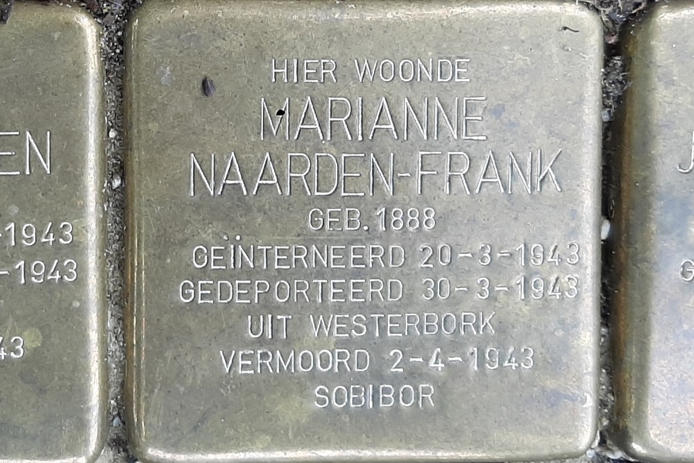 Stolpersteine Sijsjesstraat 21 #3