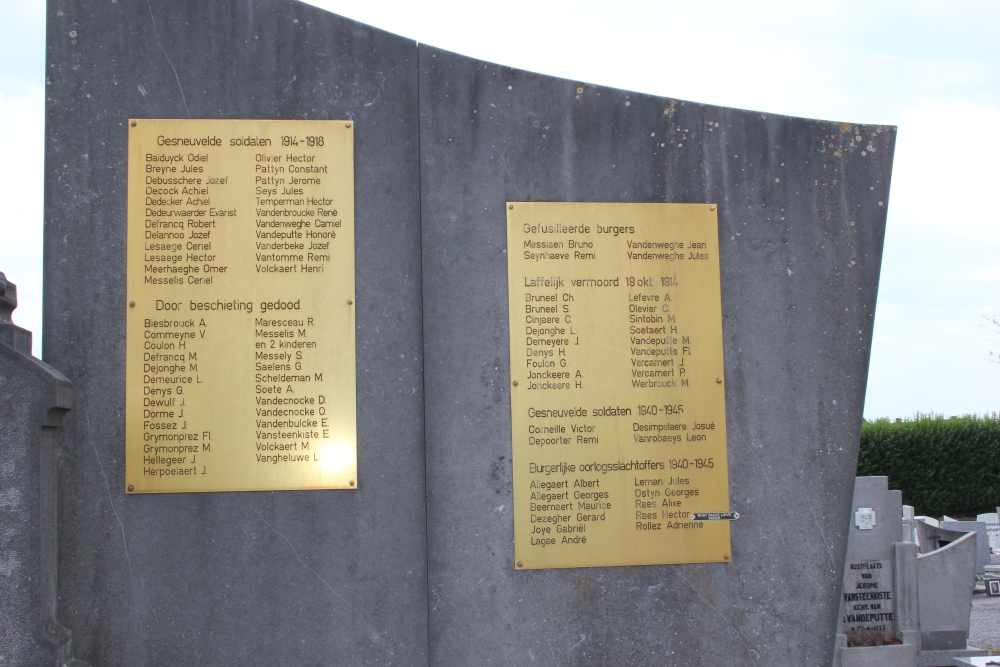 Oorlogsmonument Begraafplaats Ledegem #2