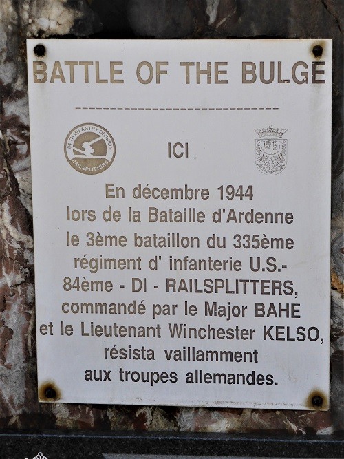 Memorial Stone Battle of the Bulge Rochefort #3