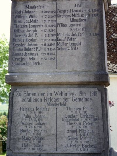 Oorlogsmonument Manderfeld #3