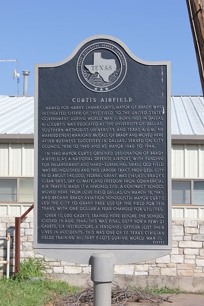 Texas Historic Marker - Curtis Airfield #1