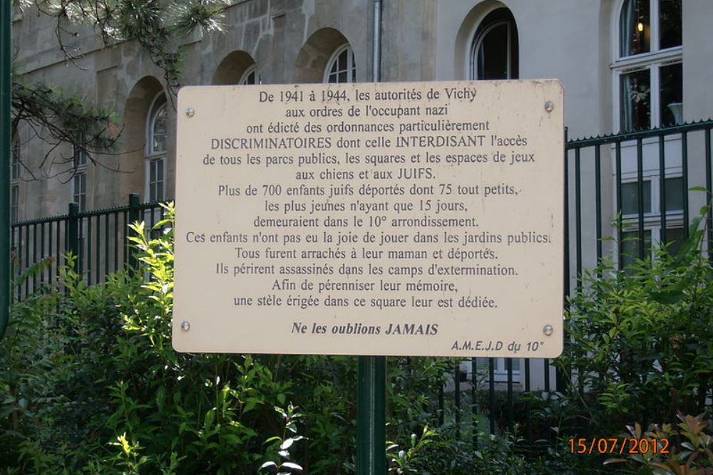 Memorial Deportation Jewish Children