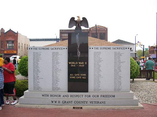 Monument Tweede Wereldoorlog Grant County #1