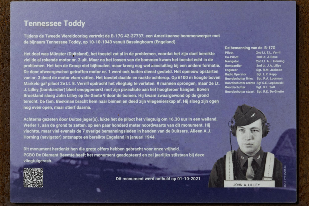 Memorial B17G-42-37737 Tennessee Toddy #2