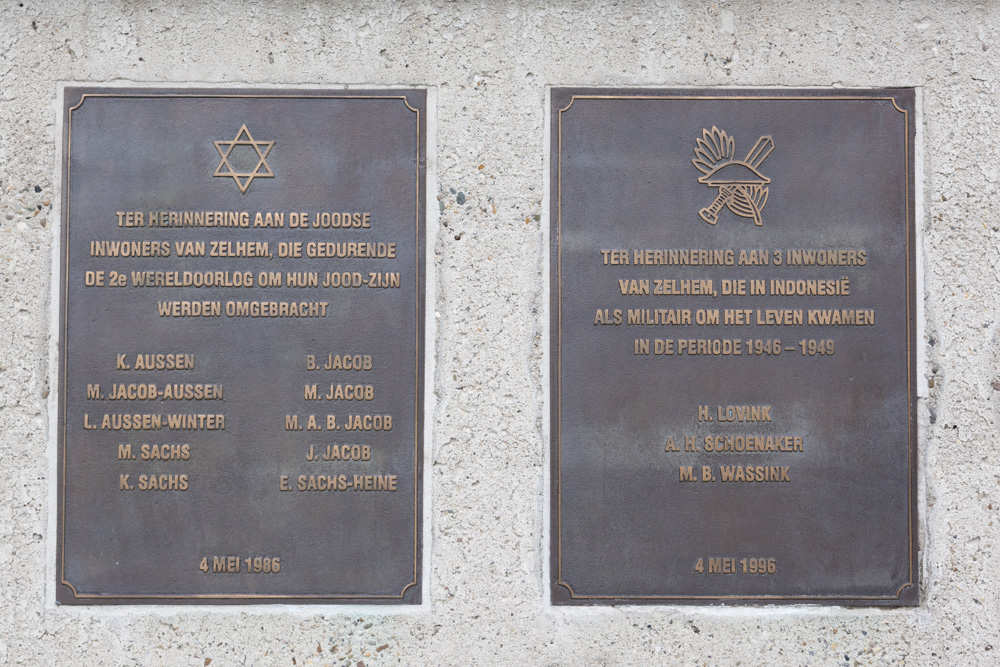 Jewish and Dutch East Indies Memorial Zelhem #2