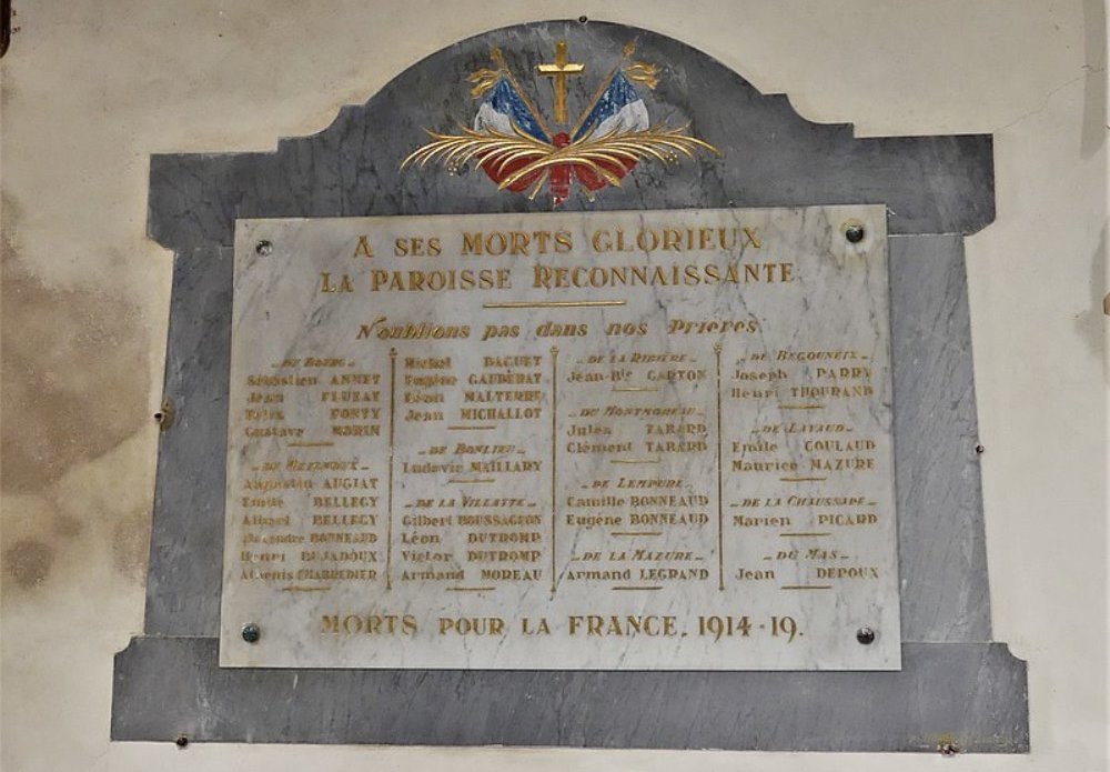 World War I Memorial glise de Saint-Priest #1