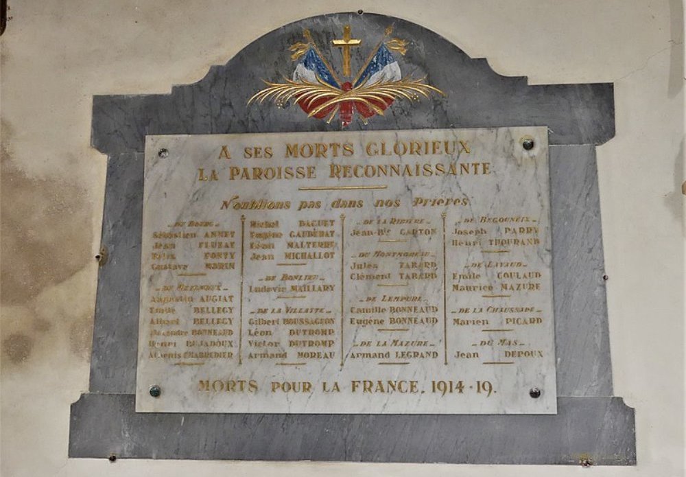 Monument Eerste Wereldoorlog glise de Saint-Priest #1