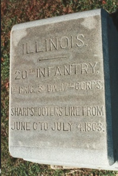 Position Marker Sharpshooters-Line 20th Illinois Infantry (Union) #1