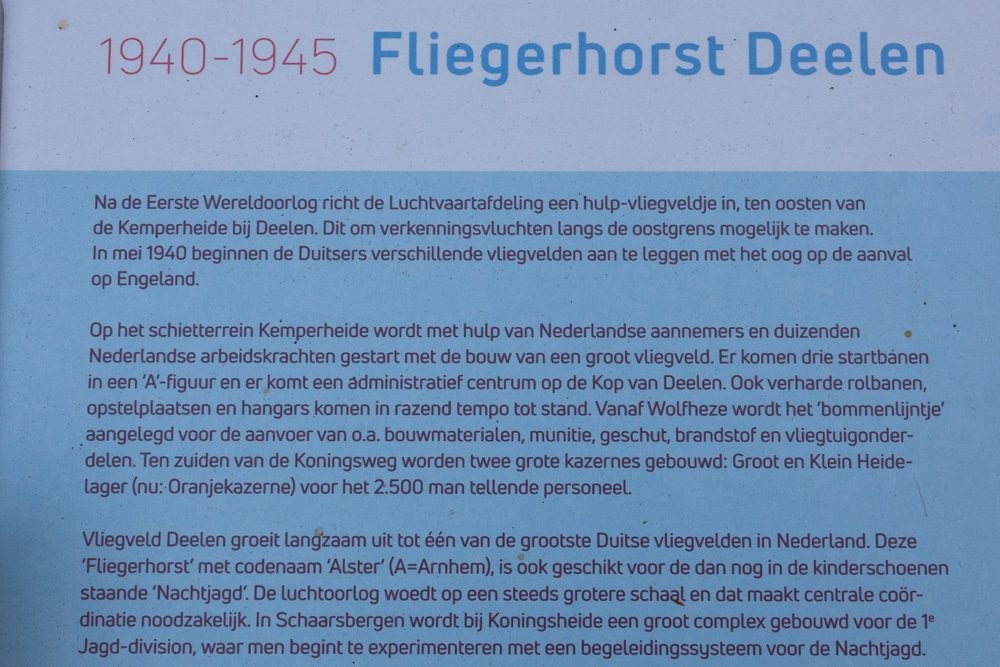 Information Sign Fliegerhorst Deelen #2