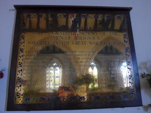 War Memorial Holy Trinity Church Rudgwick