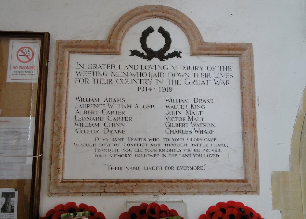 War Memorial Weeting and Broomhill