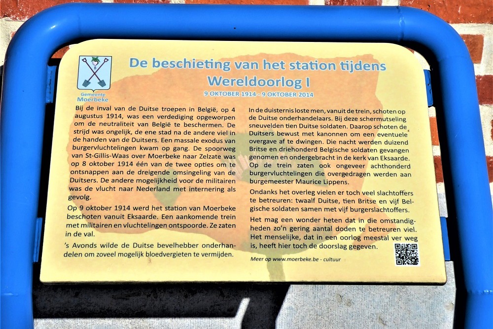 Information Board Shelling Old Station Moerbeke-Waas #3