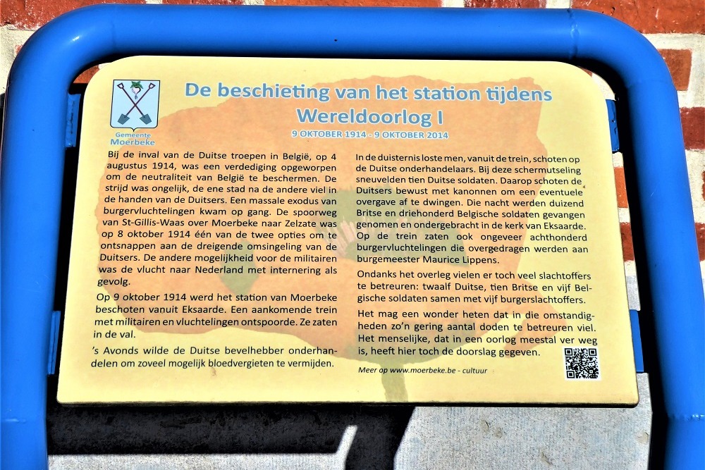 Infobord Beschieting Oud Station Moerbeke-Waas #3