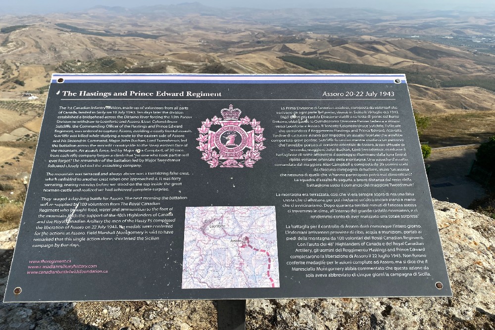 Monument Hastings en Prince Edward Regiment