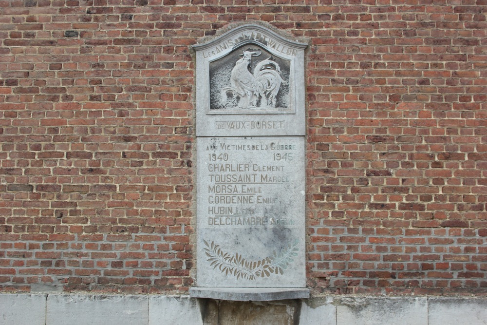 Commemorative Plate Seond World War Vaux-et-Borset #1