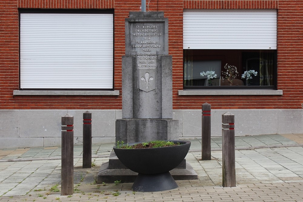 Memorial Civilian Casualties WW1 Leenstraat Aarschot