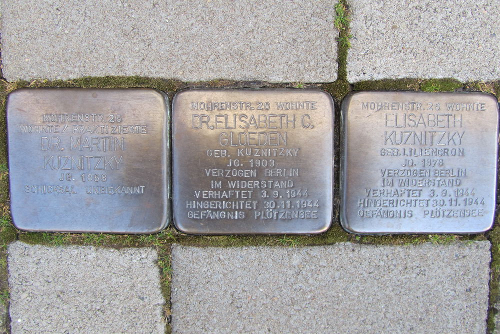 Stumbling Stones Mohrenstrasse 26 #2