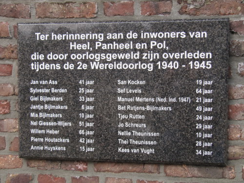 Oorlogsmonument Heel, Panheel en Pol #1