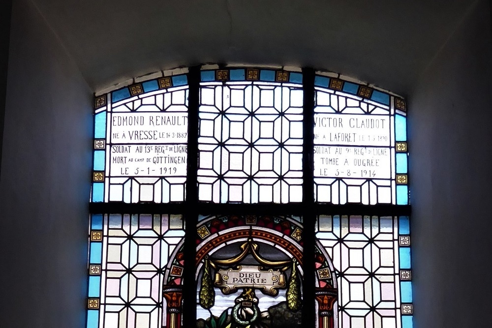 Stained glass window St. Agatha Church Laforêt #2