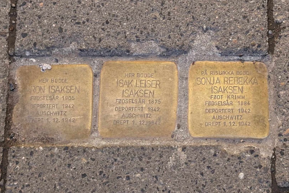 Stolpersteine Rosenkrantz' gate 13