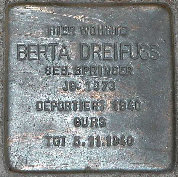 Stolpersteine Ludwig-Wilhelm-Strae 6 #1