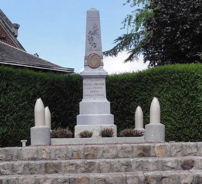 Oorlogsmonument Villers-Saint-Christophe