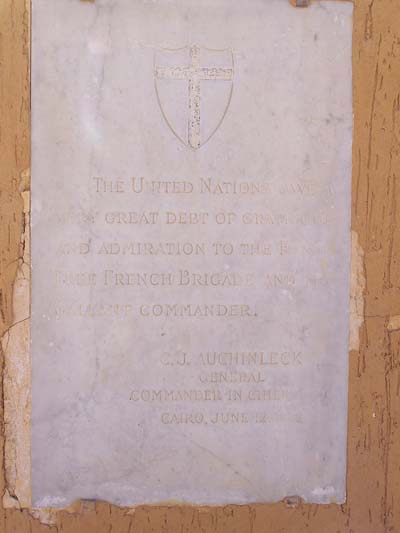 Memorial French Free Forces Tobruk #1