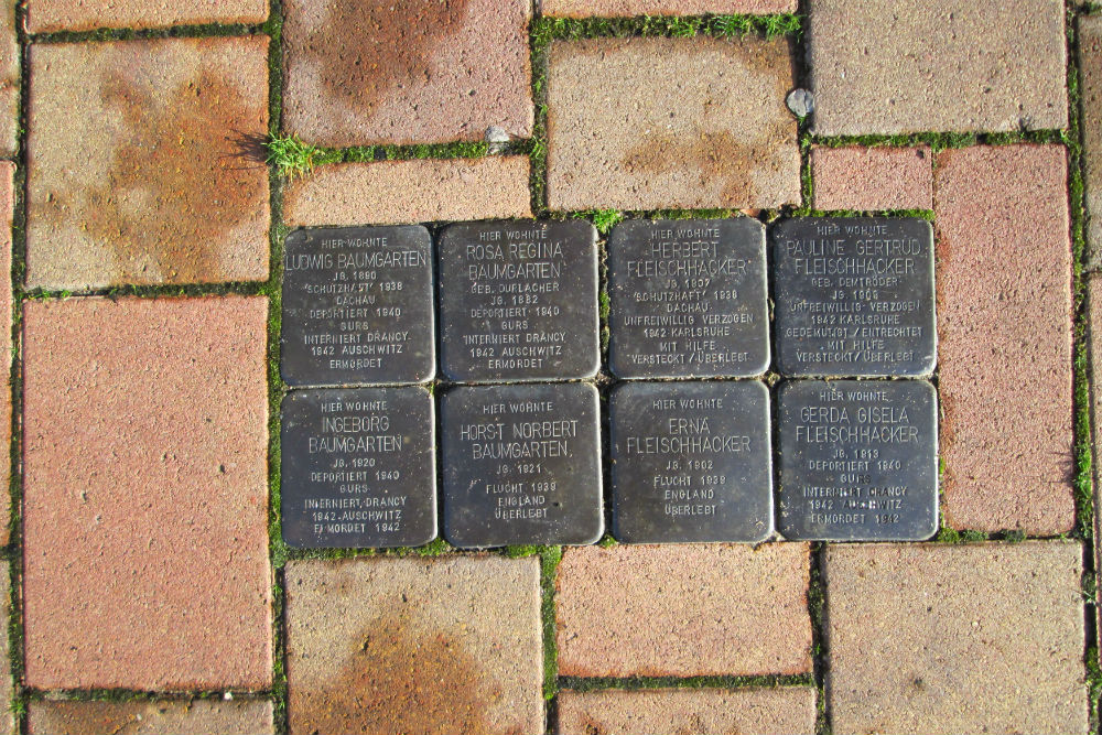 Stumbling stones Schwetzinger Straße 12 #1
