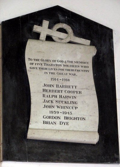 War Memorial St Mary Church Tharston