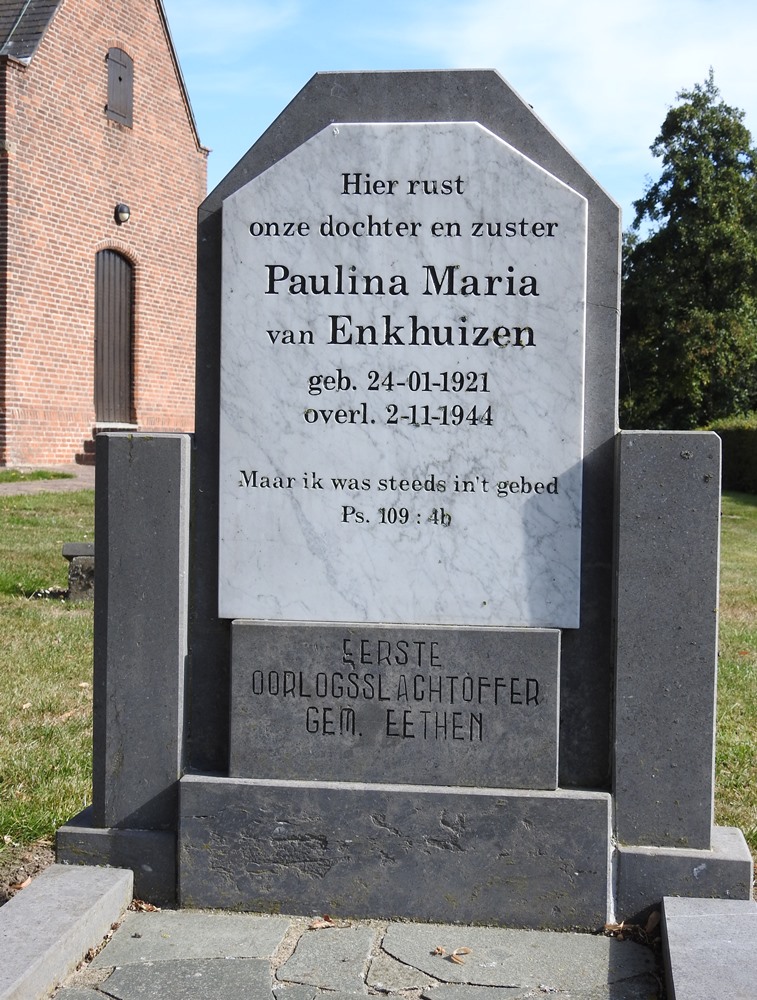 Grave Civilian Victim Protestant Cemetery Eethen #2
