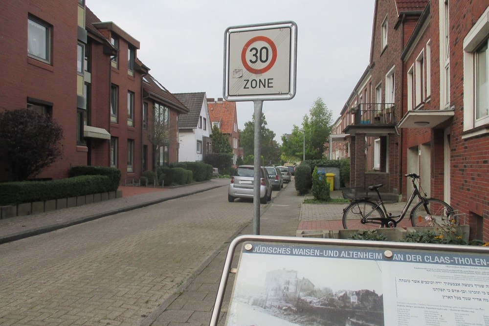 Information Sign Jewish Orphan and Retirement Home