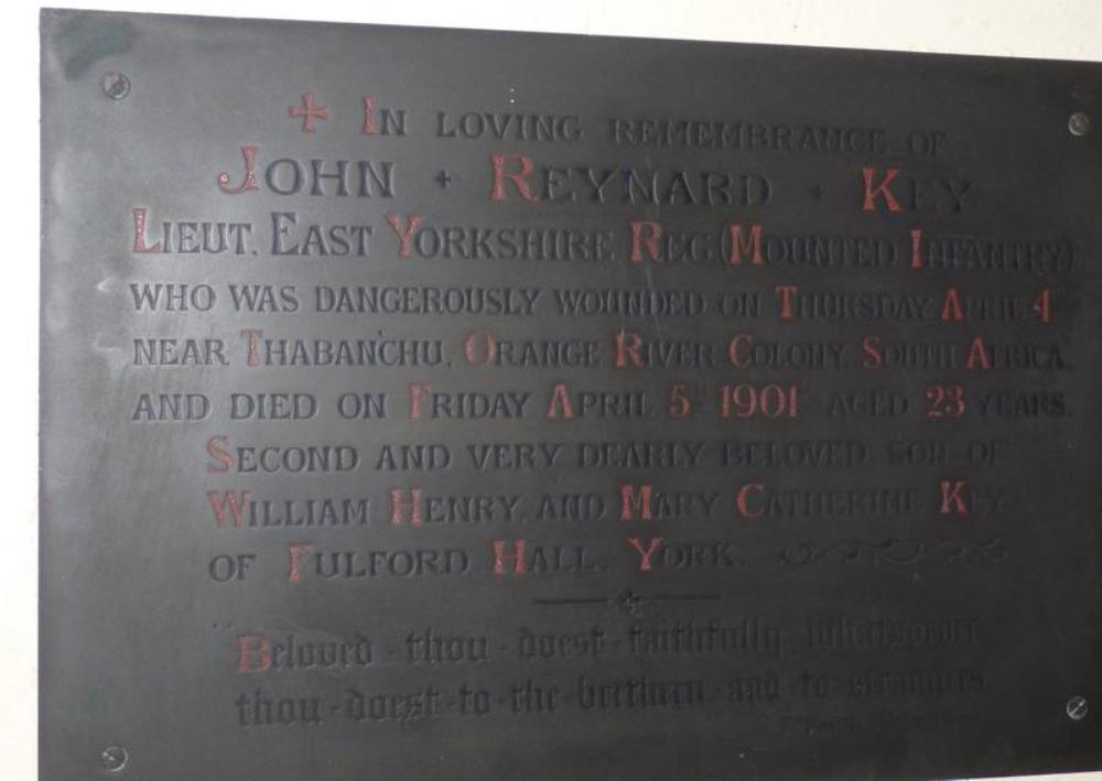 Memorial Lieut. John Reynard Key #1