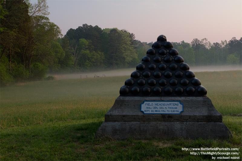 US Major General George H. Thomas' XIV Corps Headquarters Marker