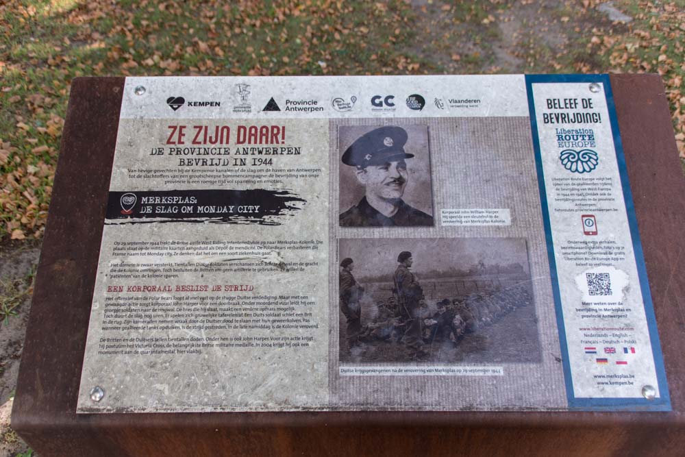 Info board 75 Years Liberation WWII Merksplas-Kolonie #2