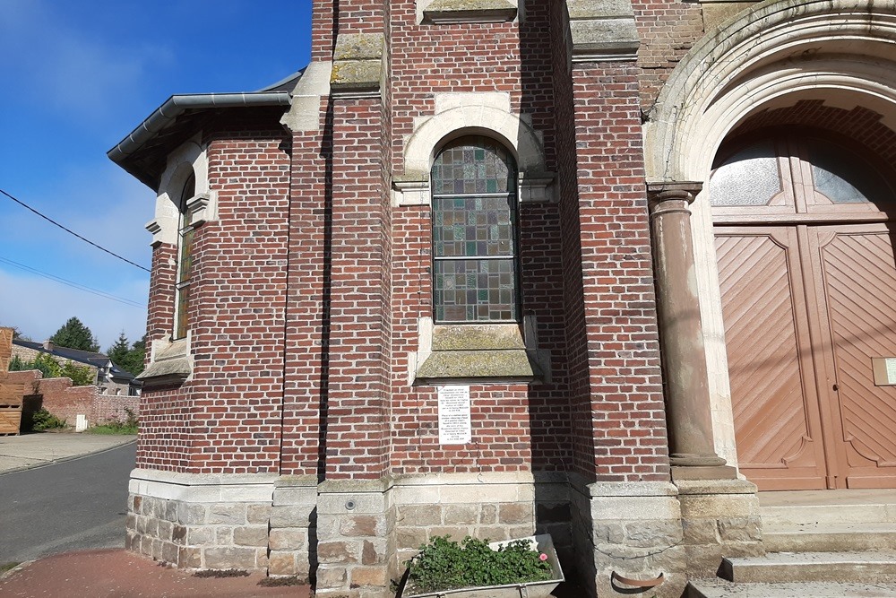 Glasraam Kerk Beaumont-Hamel