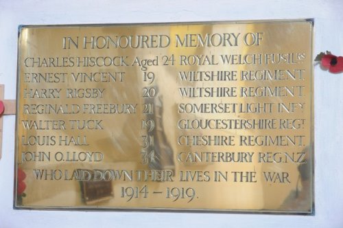 World War I Memorial Ampney St. Peter Church #1