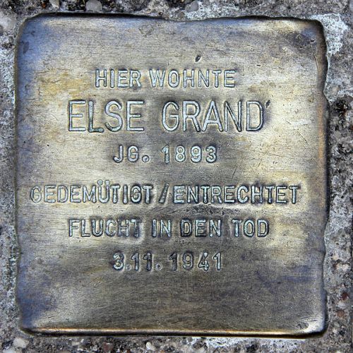 Stolpersteine Rungiusstrae 33 #1