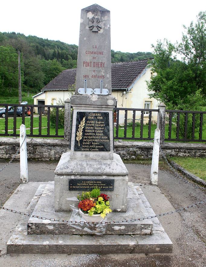 Oorlogsmonument Pont-d'Hry