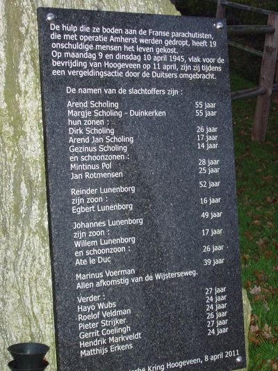 Executiemonument Wijsterseweg Hoogeveen #3