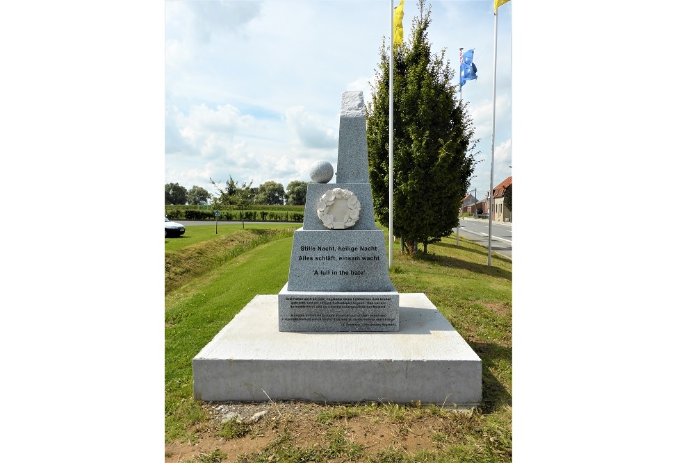 Monument Christmas Truce Peace Village Mesen