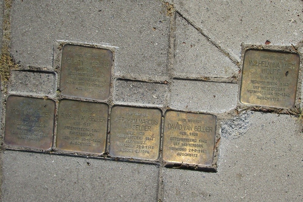 Stolpersteine C.F. Klaarstraat / Veenstraat (voorheen Hessestraat)